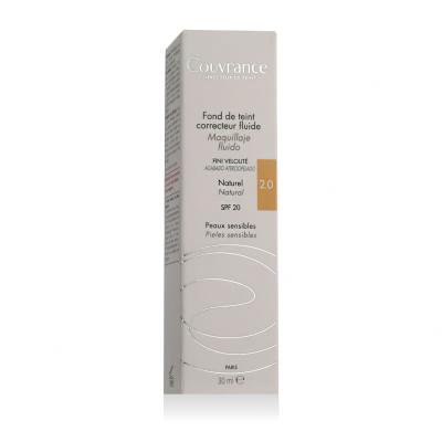 Avene Couvrance Fluid Foundation Corrector SPF20 Make-up pre ženy 30 ml Odtieň 2.0 Natural
