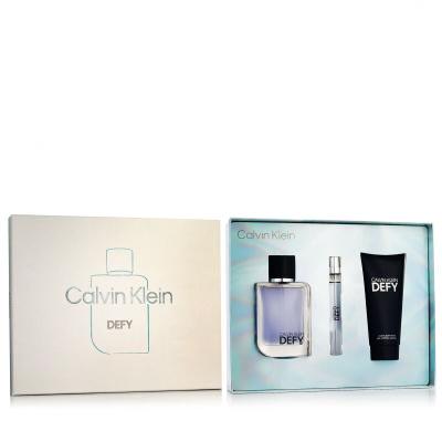 Calvin Klein Defy Darčeková kazeta toaletná voda 100 ml + sprchovací gél 100 ml + toaletná voda 10 ml
