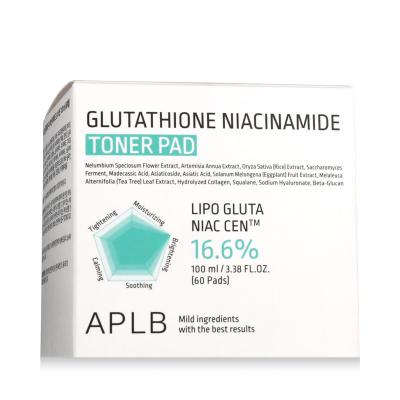 APLB Glutathione Niacinamide Toner Pad Pleťová voda a sprej 60 ks