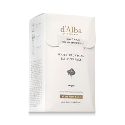d'Alba White Truffle Waterfull Vegan Sleeping Pack Pleťová maska pre ženy 12x4 ml
