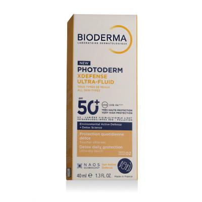 BIODERMA Photoderm Xdefense Ultra-Fluid SPF50+ Opaľovací prípravok na tvár pre ženy 40 ml Odtieň Shade 02