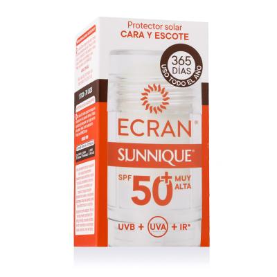 Ecran Sunnique Face and Neckline Sunscreen Stick SPF50+ Opaľovací prípravok na tvár 30 ml