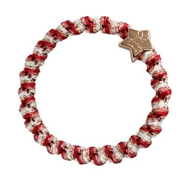 By Eloise London Woven Gold Star Gumička na vlasy pre ženy 1 ks Odtieň Candy Cane