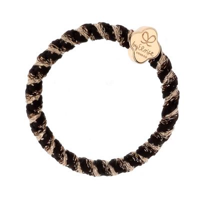 By Eloise London Woven Gold Quatrefoil Gumička na vlasy pre ženy 1 ks Odtieň Golden Graphite