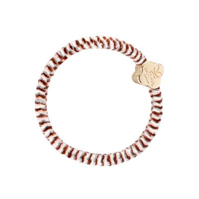 By Eloise London Velvet Gold Quatrefoil Gumička na vlasy 1 ks Odtieň Soft Neutrals