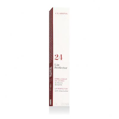 Clarins Lip Perfector Lesk na pery pre ženy 12 ml Odtieň 24 fuchsia glow