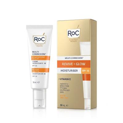 RoC Multi Correxion Revive + Glow Moisturiser SPF30 Denný pleťový krém pre ženy 50 ml