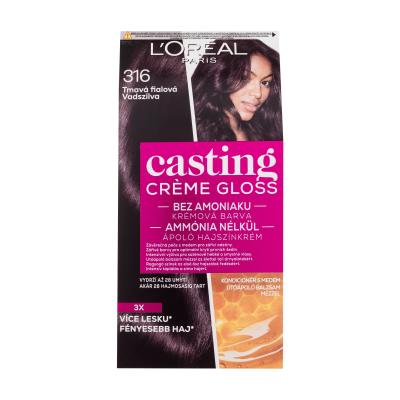 L'Oréal Paris Casting Creme Gloss Farba na vlasy pre ženy 48 ml Odtieň 316 Plum