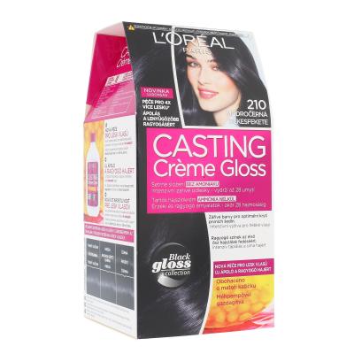 L'Oréal Paris Casting Creme Gloss Farba na vlasy pre ženy 48 ml Odtieň 210 Blue Black