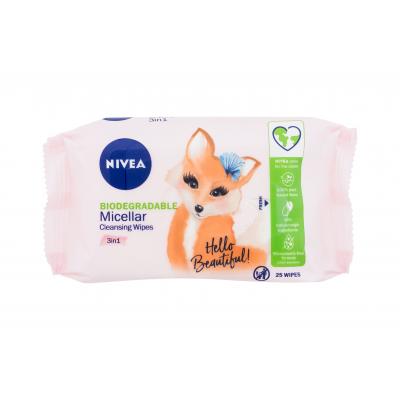 Nivea Cleansing Wipes Micellar 3in1 Čistiace obrúsky pre ženy 25 ks