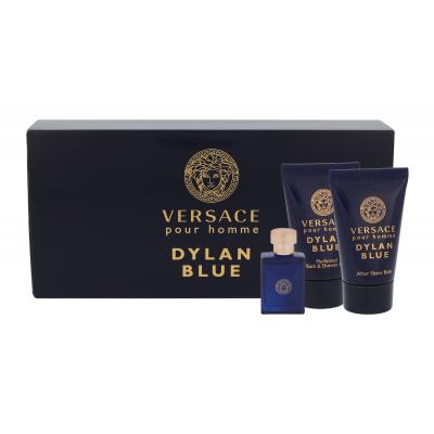 Versace Pour Homme Dylan Blue Darčeková kazeta toaletná voda 5 ml + sprchovací gél 25 ml + balzam po holení 25 ml