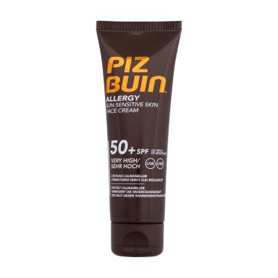 PIZ BUIN Allergy Sun Sensitive Skin Face Cream SPF50+ Opaľovací prípravok na tvár 50 ml
