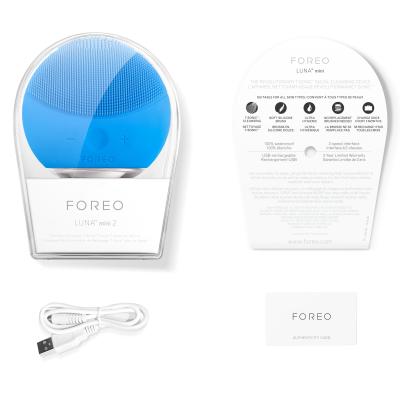 Foreo LUNA™ Mini 2 T-Sonic Facial Cleansing Device Čistiaca kefka pre ženy 1 ks Odtieň Aquamarine