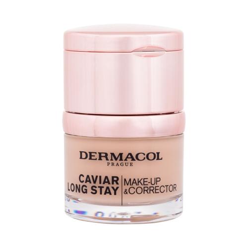 Dermacol Caviar Long Stay dlhotrvajúci make-up s výťažkami z kaviáru a zdokonaľujúci korektor odtieň 4 Tan 30 ml