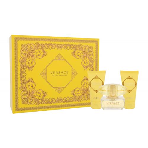 Versace Yellow Diamond darčeková kazeta pre ženy Edt 50ml + 50ml tělové mléko + 50ml sprchový gel