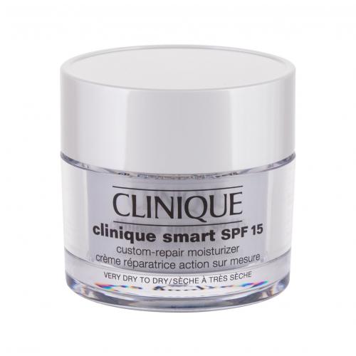 Clinique Clinique Smart™ SPF 15 Custom-Repair Moisturizer denný hydratačný krém proti vráskam pre suchú až veľmi suchú pleť SPF 15 50 ml