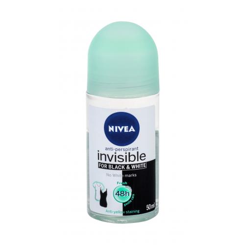 Nivea Black & White Invisible Fresh 48h 50 ml antiperspirant pre ženy roll-on