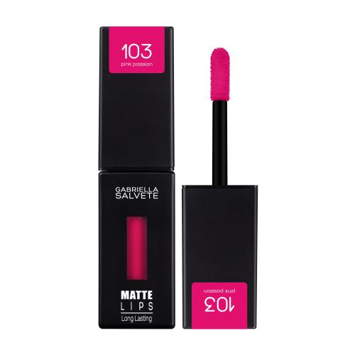 Gabriella Salvete Matte Lips 4,5 ml rúž pre ženy 103 Pink Passion tekutý rúž