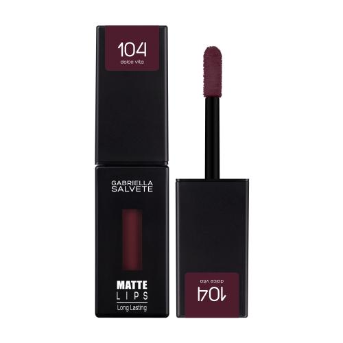 Gabriella Salvete Matte Lips 4,5 ml rúž pre ženy 104 Dolce Vita tekutý rúž