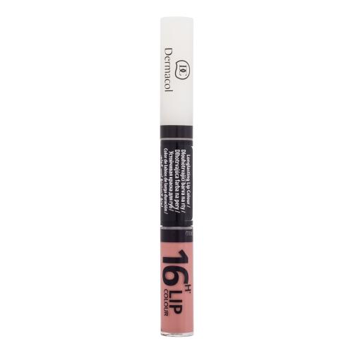 Dermacol 16H Lip Colour dlhotrvajúca dvojfázová farba a lesk na pery No. 14 7,1 ml