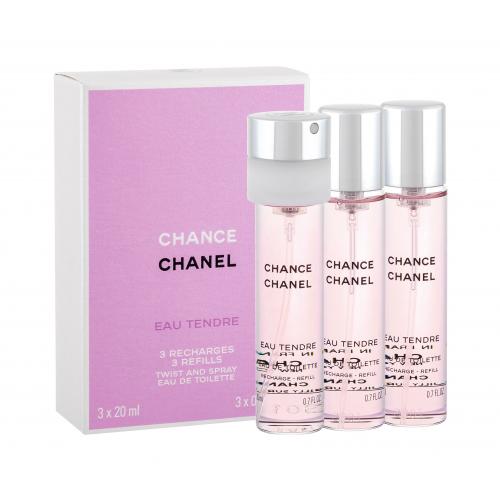 Chanel Chance Eau Tendre 3x 20 ml 20 ml toaletná voda Náplň pre ženy