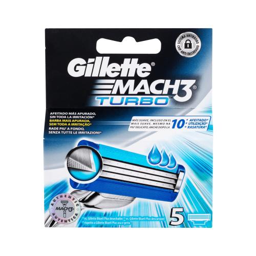 Gillette Mach3 Turbo náhradné ostrie náhradné britvy 5 ks pre mužov