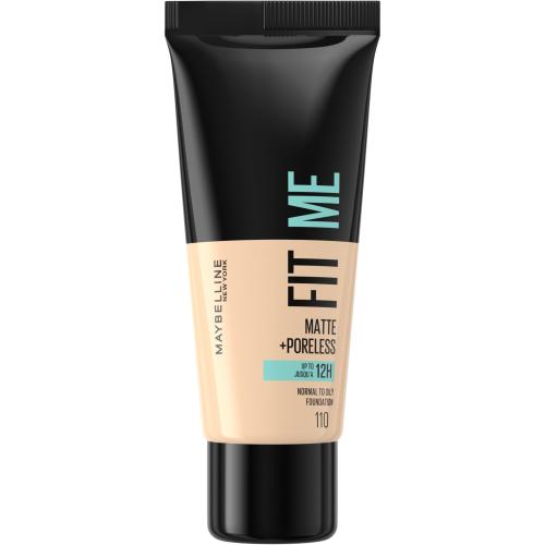 MAYBELLINE NEW YORK Fit Me! Matte+Poreless zmatňujúci make-up pre normálnu až mastnú pleť odtieň 110 Porcelain 30 ml