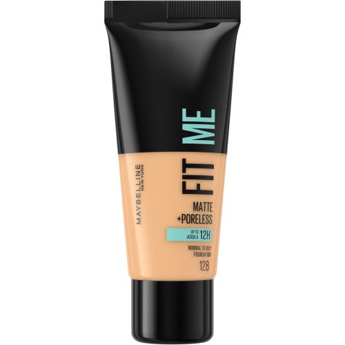 Maybelline Fit Me! Matte + Poreless 30 ml make-up pre ženy 128 Warm Nude na problematickú pleť s akné