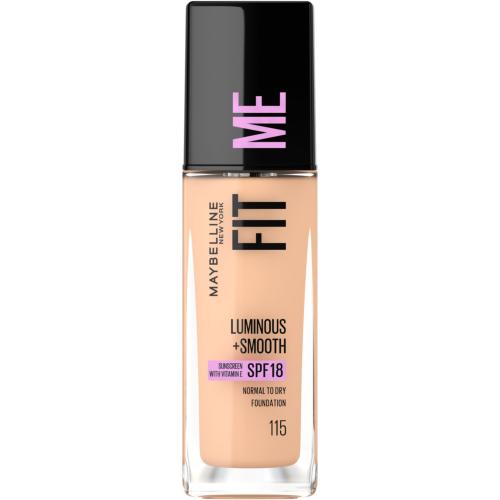 MAYBELLINE NEW YORK Fit Me! tekutý make-up pre rozjasnenie a vyhladenie pleti odtieň 115 Ivory 30 ml