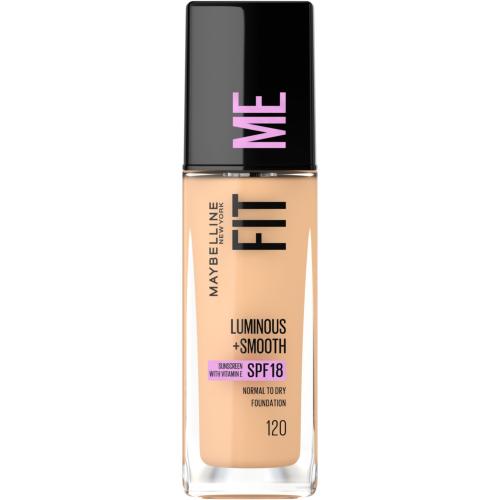 MAYBELLINE NEW YORK Fit Me! tekutý make-up pre rozjasnenie a vyhladenie pleti odtieň 120 Classic Ivory 30 ml