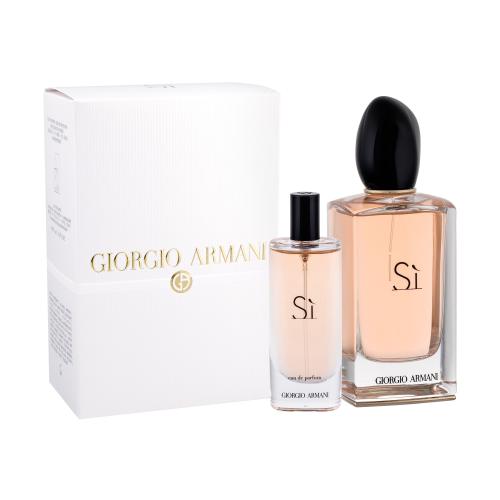 Giorgio Armani Sì darčeková kazeta pre ženy parfumovaná voda 100 ml + parfumovaná voda 15 ml
