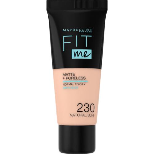 Maybelline Fit Me! Matte + Poreless 30 ml make-up pre ženy 230 Natural Buff na problematickú pleť s akné