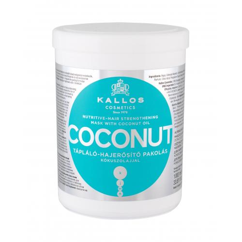 Kallos Cosmetics Coconut 1000 ml maska na vlasy pre ženy na šedivé vlasy; na všetky typy vlasov; na oslabené vlasy