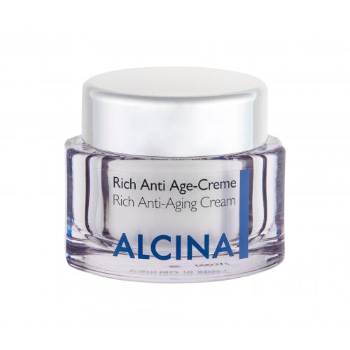 ALCINA Rich Anti-Aging Cream 50 ml denný pleťový krém poškodená krabička na zmiešanú pleť; výživa a regenerácia pleti; proti vráskam