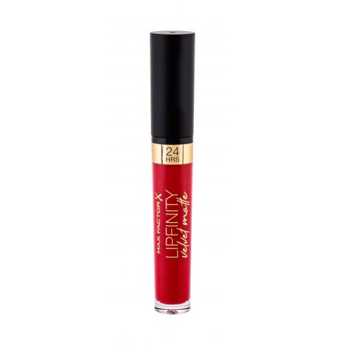 Max Factor Lipfinity Velvet Matte 24HRS 3,5 ml rúž pre ženy 025 Red Luxury tekutý rúž