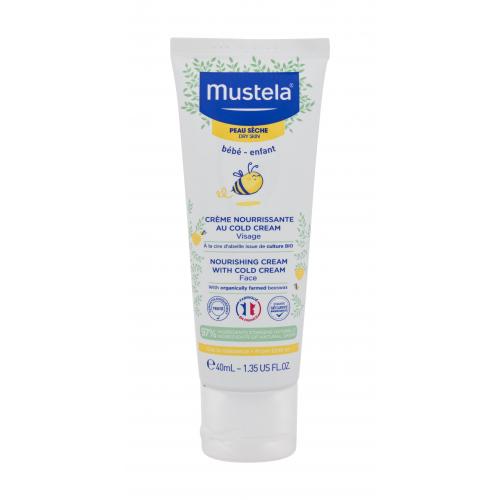Mustela Bébé Nourishing Cream With Cold Cream 40 ml denný pleťový krém pre deti na zmiešanú pleť; výživa a regenerácia pleti
