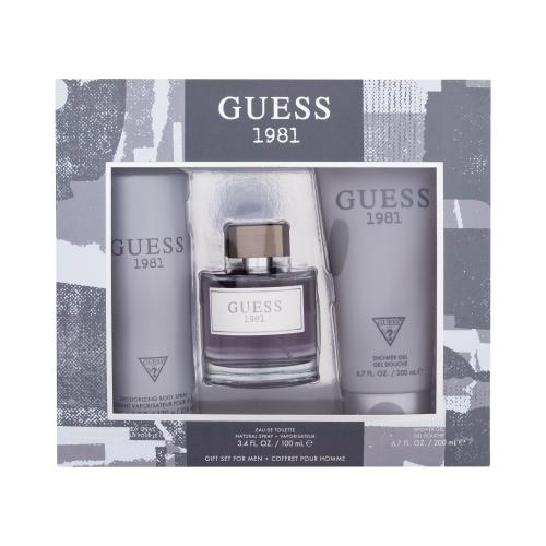 GUESS Guess 1981 SET2 darčeková kazeta toaletná voda 100 ml + sprchovací gél 200 ml + dezodorant 226 ml pre mužov