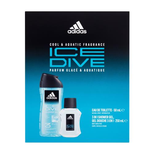 Adidas Ice Dive darčeková kazeta toalená voda 50 ml + sprchovací gél 250 ml pre mužov