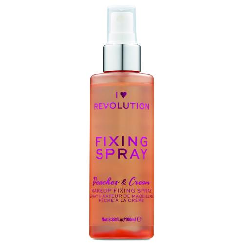 I Heart Revolution Fixing Spray fixačný sprej na make-up s vôňou Peaches & Cream 100 ml
