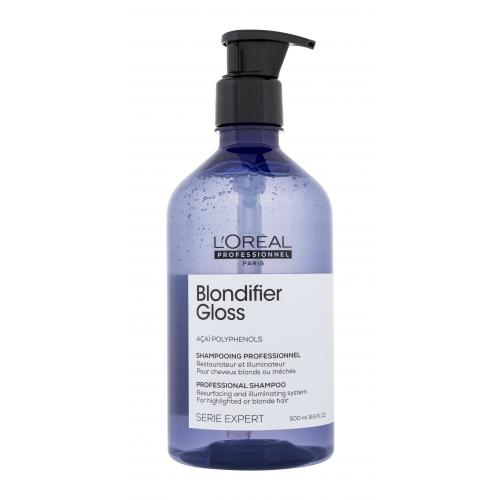 L'Oréal Professionnel Blondifier Gloss Professional Shampoo 500 ml šampón pre ženy na lámavé vlasy