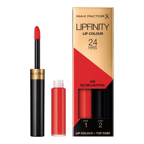 Max Factor Lipfinity Lip Colour dlhotrvajúci rúž s balzamom odtieň 026 So Delightful 4,2 g