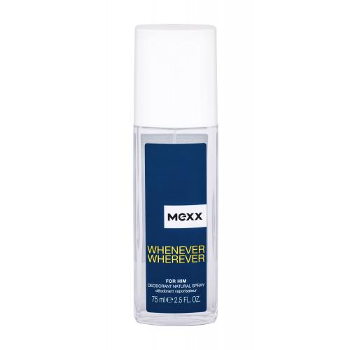 Mexx Whenever Wherever 75 ml dezodorant s rozprašovačom pre mužov