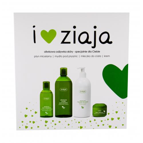 Ziaja Natural Olive darčeková kazeta sprchovací gél 500 ml + telové mlieko 400 ml + denná pleťová starostlivosť 50 ml + micelárna voda 200 ml W
