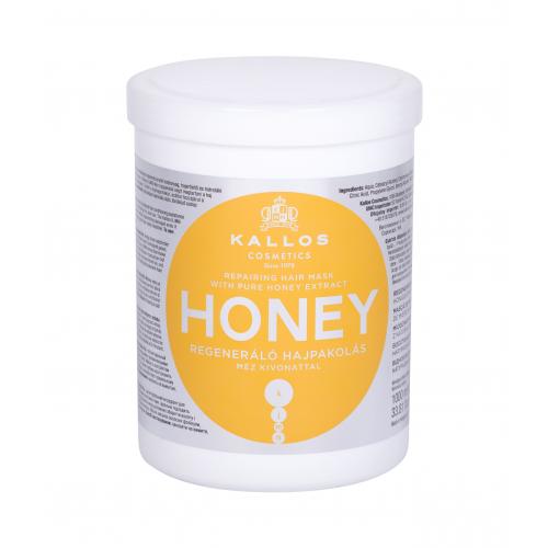 Kallos Cosmetics Honey 1000 ml maska na vlasy pre ženy na poškodené vlasy; na šedivé vlasy; na všetky typy vlasov
