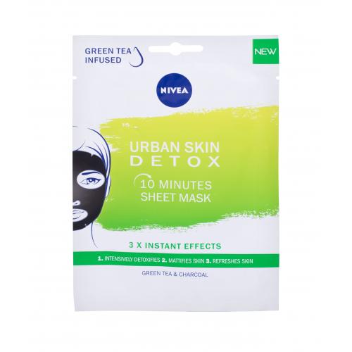 Nivea Urban Skin Detox čistiaca a detoxikačná maska s aktívnym uhlím 1 ks