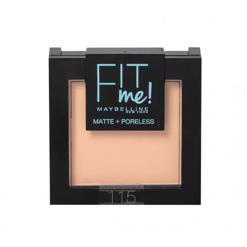 MAYBELLINE NEW YORK Fit Me! Matte+Poreless zmatňujúci púder odtieň 115 Ivory 9 g