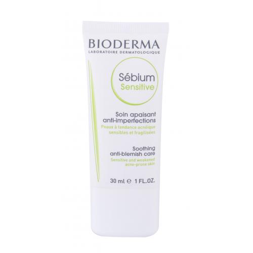 Bioderma Sébium Sensitive intenzívne hydratačný a upokojujúci krém pre pleť vysušenú a podráždenú liečbou akné 30 ml