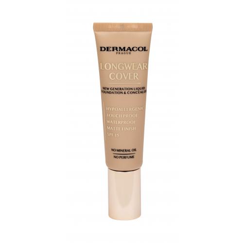 Dermacol Longwear Cover fluidný make-up SPF 15 proti nedokonalostiam pleti 03 Beige 30 ml