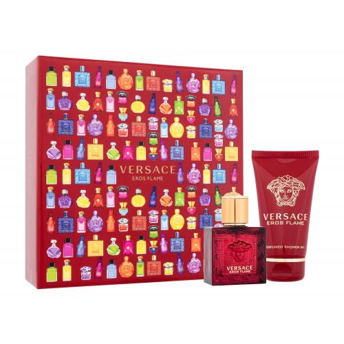 Versace Eros Flame darčeková kazeta pre mužov parfumovaná voda 30 ml + sprchovací gél 50 ml
