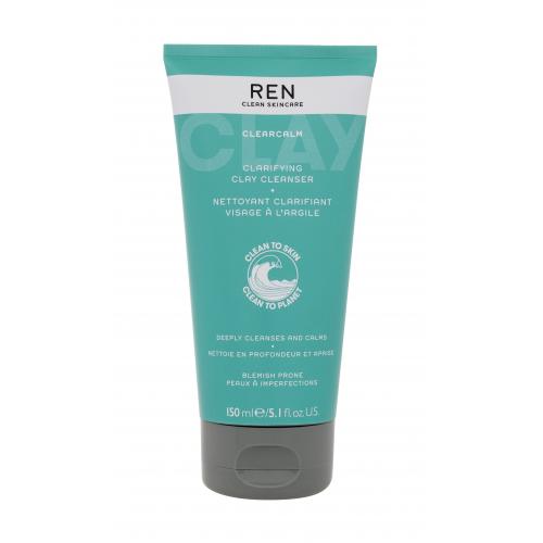 REN Clean Skincare Clearcalm 3 Clarifying Clay Cleanser 150 ml čistiaci gél W na mastnú pleť; na rozjasnenie pleti; na problematickú pleť s akné